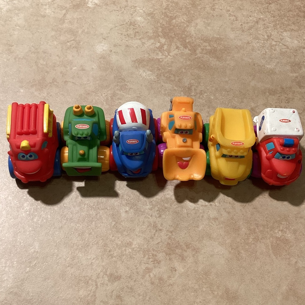Hasbro Playskool 2005 Set of Six Soft Cars